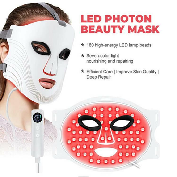LED LED argiaren terapia aurpegiko maskara